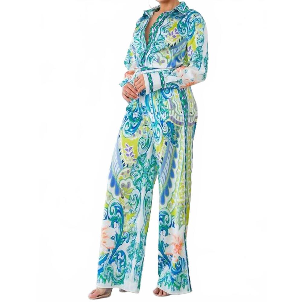 NEW HER BOTTARI women's shirts with wide pants set in lemon